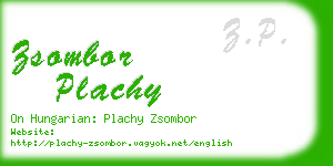 zsombor plachy business card